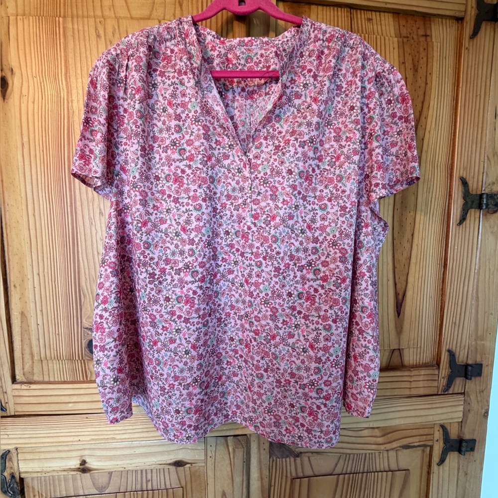 Plus size Floral Pink Women's Top